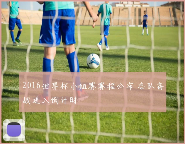 2016世界杯小组赛赛程公布 各队备战进入倒计时